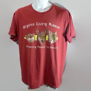 Virginia Living Museum Souvenir T-Shirt Connecting People To Nature Size Medium